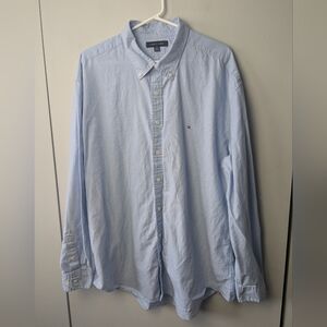 Tommy Hilfiger Men's Light Blue Shirt Size 3XL 100% Cotton